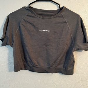 Alphalete grey crop top
